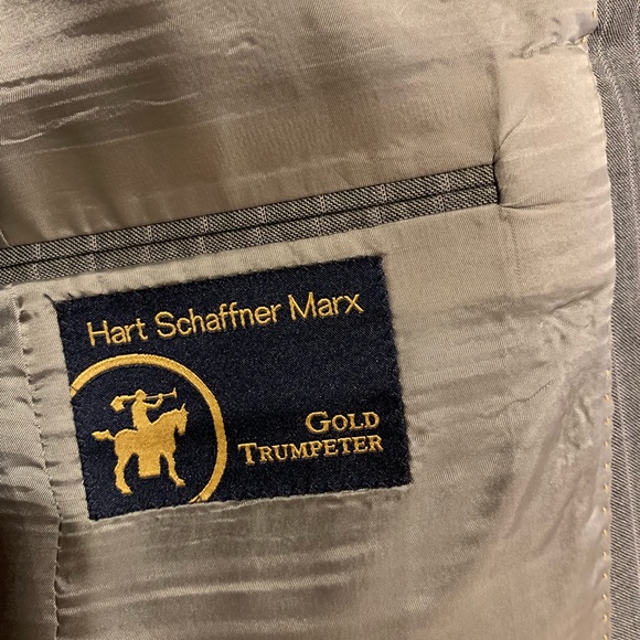 Grey Pin Stripe Suit - Picture 2 of 3